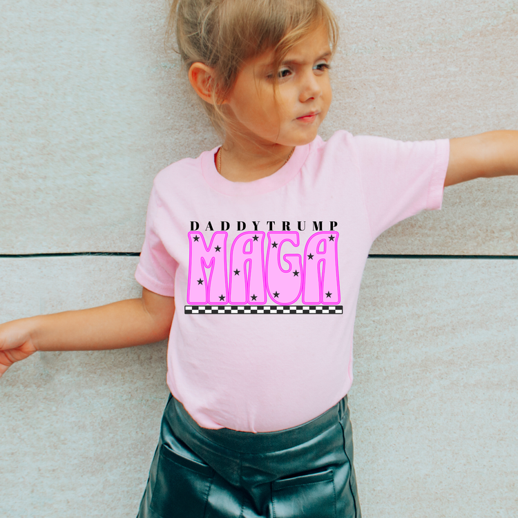 Pink Maga Kids Political Graphic Tee