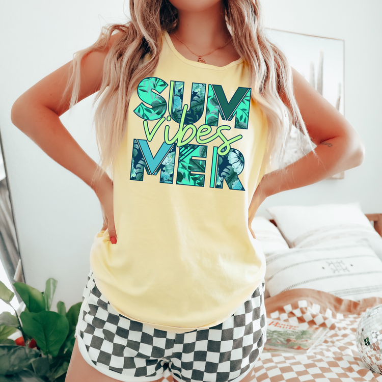 Summer Vibes Comfort Colors Tank Top