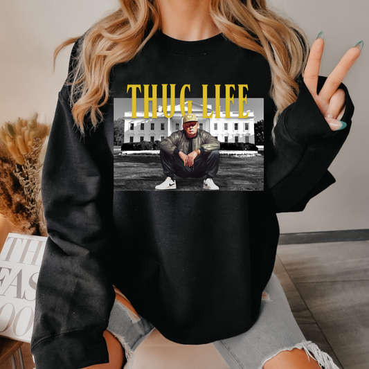 Thug Life Yellow Political Sweatshirt