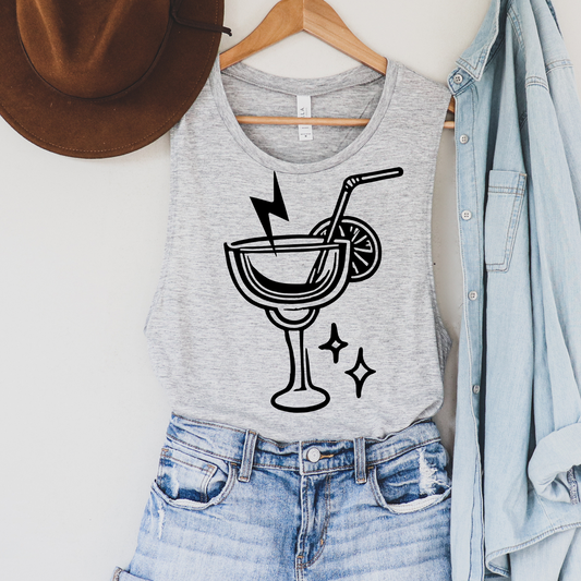 Margarita Black Summer Tank Top