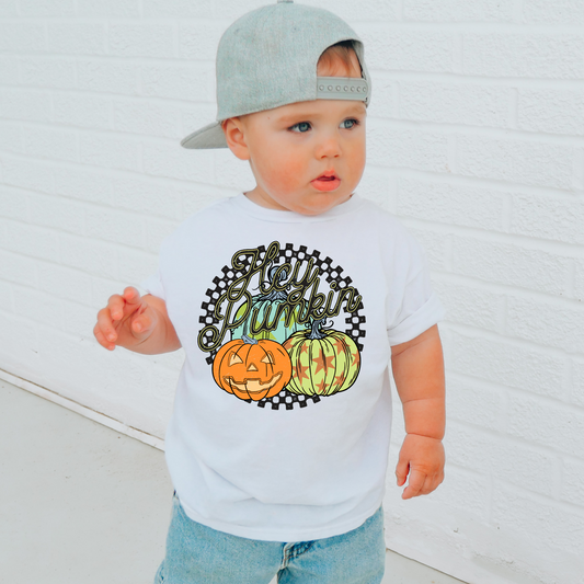 Hey Pumpkin Halloween Kids Graphic Tee