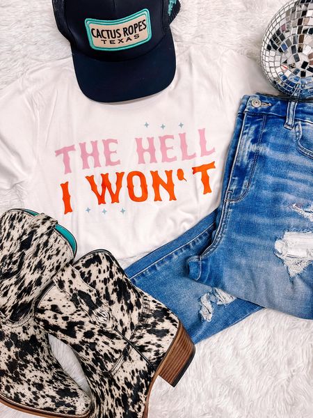 The Hell I Won't Western Graphic Tee