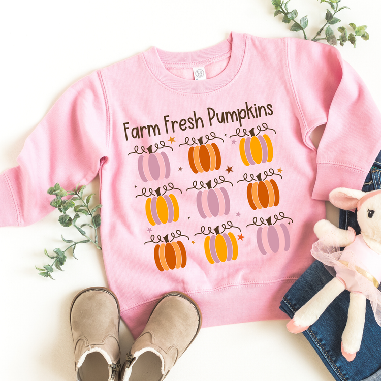 Farm Fresh Pumpkins Kids Sweatshirt