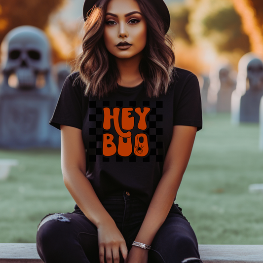 Hey Boo Adult Graphic Tee