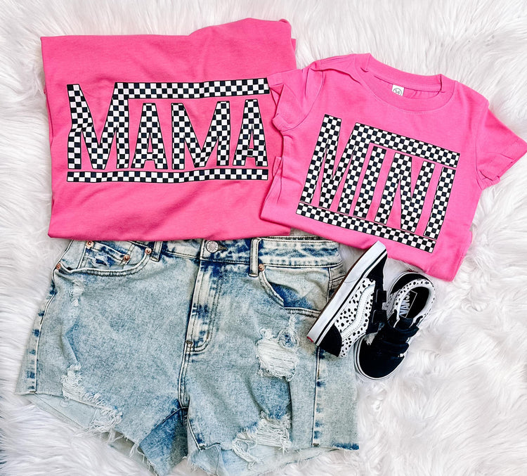 Checkered Retro Mini Graphic Tee