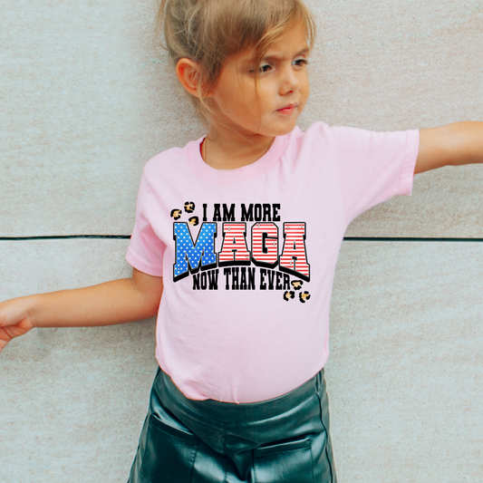 MAGA Leopard Kids Political Graphic Tee