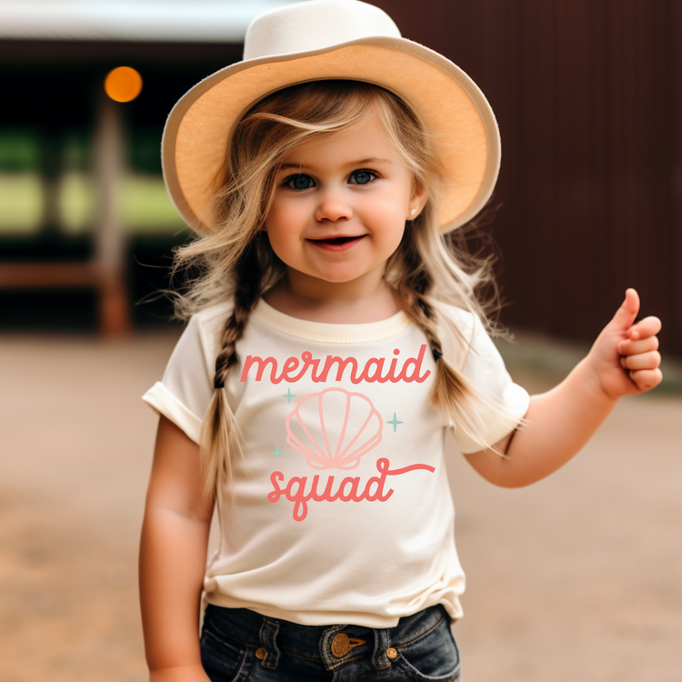 Mermaid Squad Kids Summer Graphic Tee