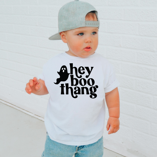 Hey Boo Thang Halloween Kids Graphic Tee