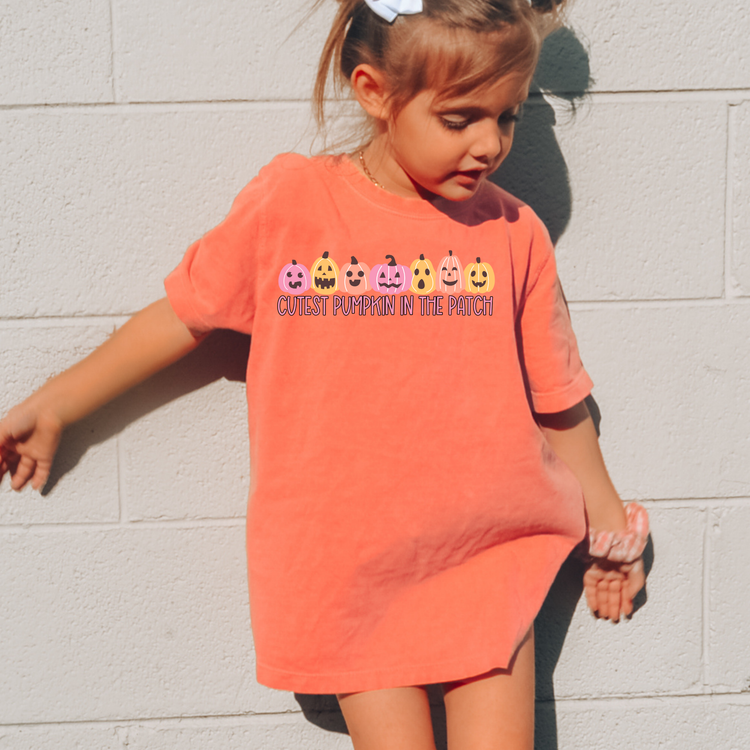 Cutest Pumpkin In The Patch Comfort Colors Youth Fall Graphic Tee