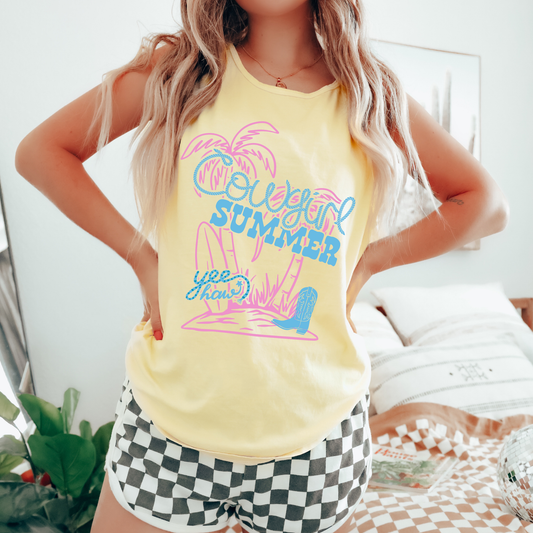 Cowgirl Summer Comfort Colors Tank Top