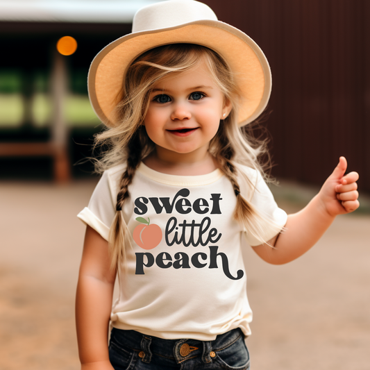 Sweet Little Peach Kids Summer Graphic Tee