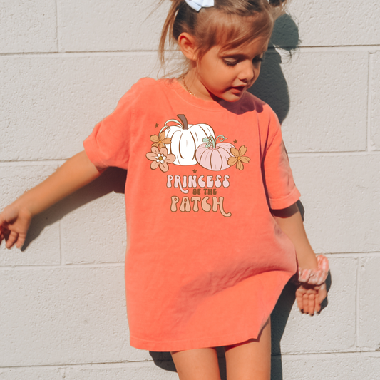 Princess Of The Patch Comfort Colors Youth Fall Graphic Tee