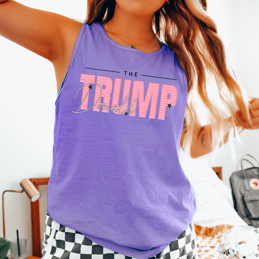 Pink Trump Comfort Colors Tank Top