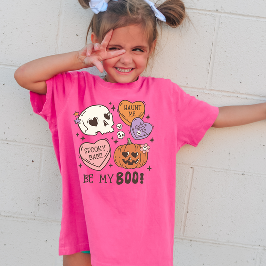 Be My Boo Comfort Colors Youth Halloween Graphic Tee