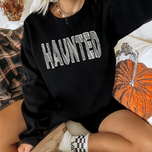 Haunted Squiggly Fall Sweatshirt Sweatshirt