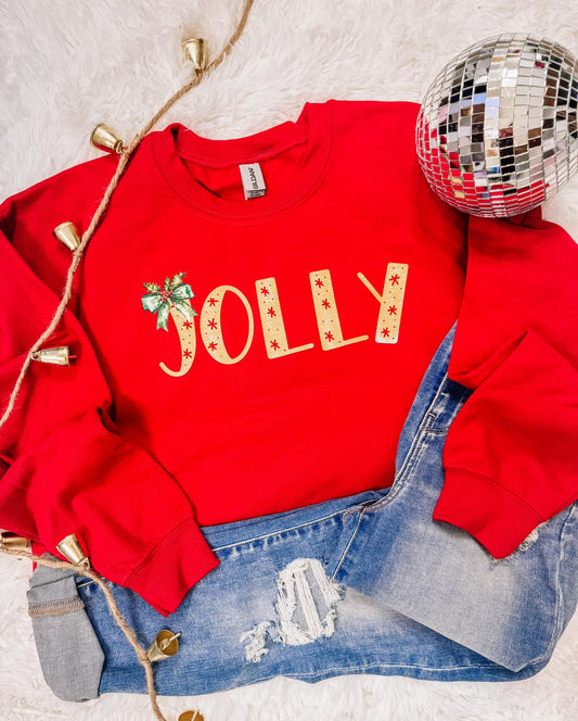 Jolly Gold Christmas Sweatshirt