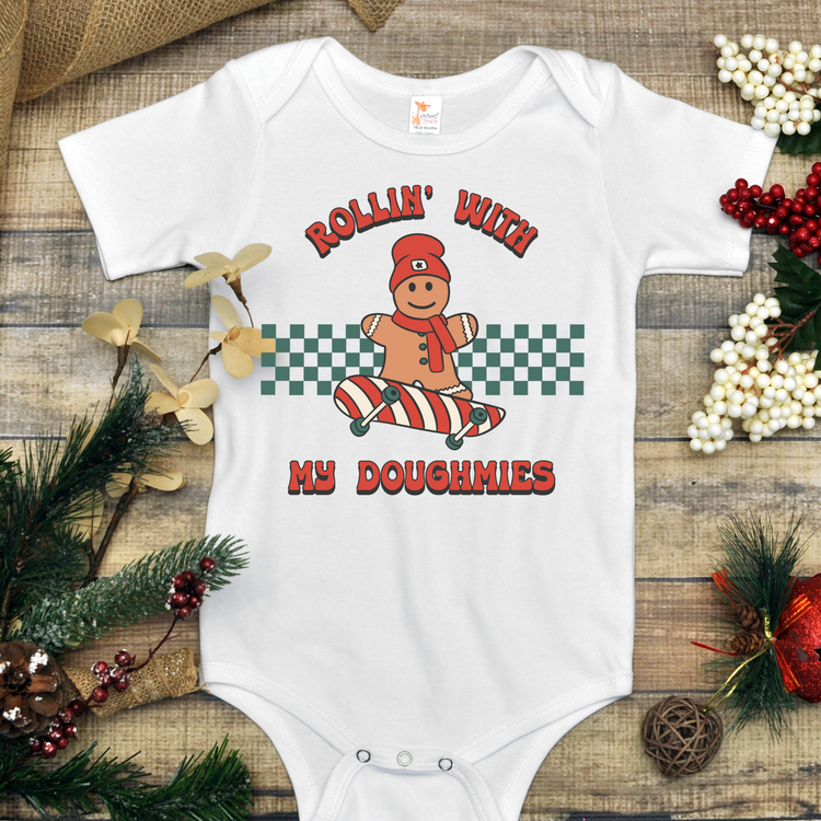 Rollin With My Doughmies Christmas Onesie