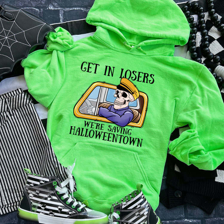 Get In Losers Lets Save Halloweentown Halloween Hoodie