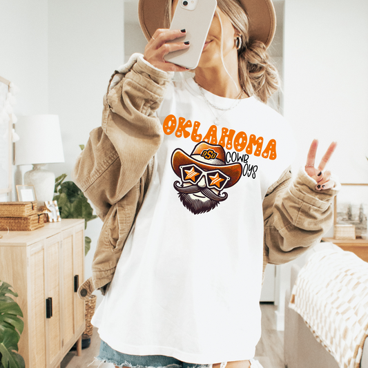 Oklahoma Cowboys Football Comfort Colors Graphic Tee