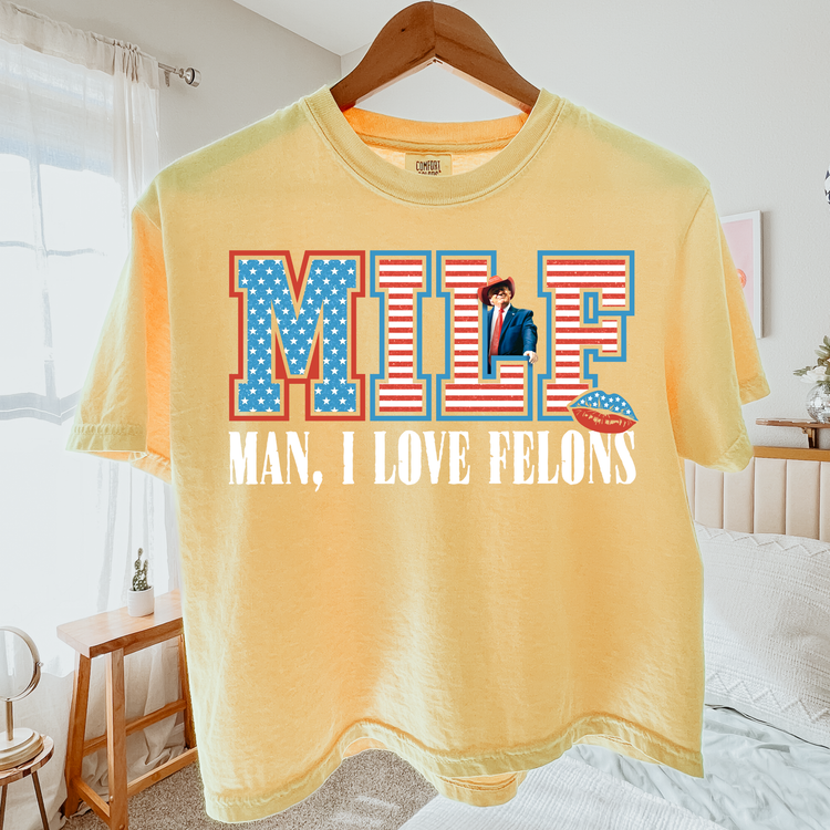 MILF white Comfort Colors Graphic Tee