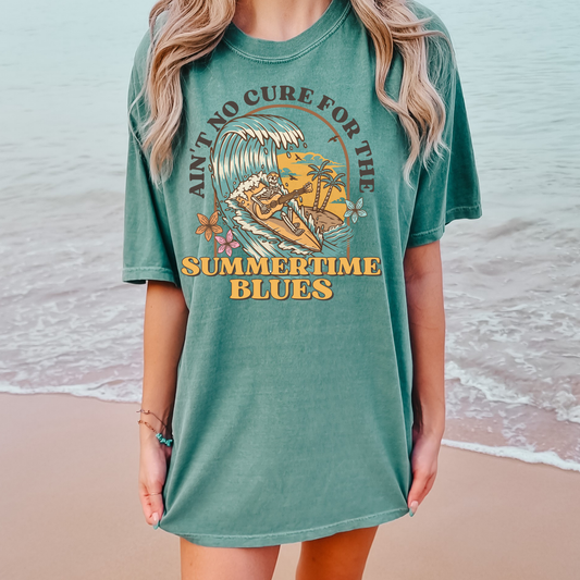 Ain't No Cure For Summertime Blues Summer Comfort Colors Graphic Tee