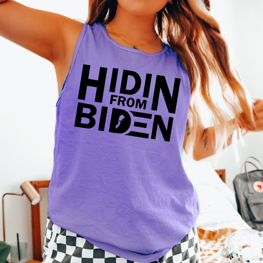 Hidin From Biden Comfort Colors Tank Top