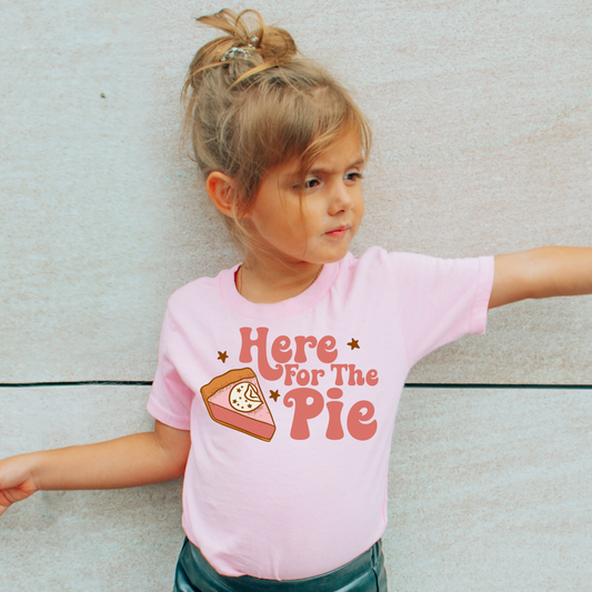 Here For The Pie Fall Kids Graphic Tee