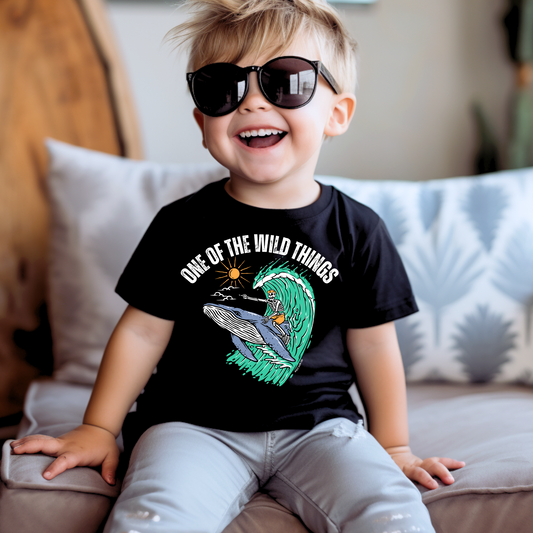 One Of The Wild Things Waves Kids Summer Graphic Tee