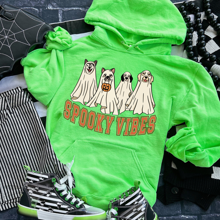 Dog Ghost Spooky Vibes Halloween Hoodie