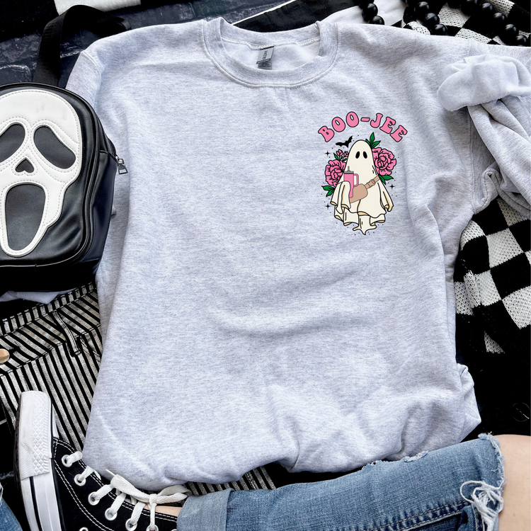 Boo-Jee Pocket Ghost Halloween Sweatshirt