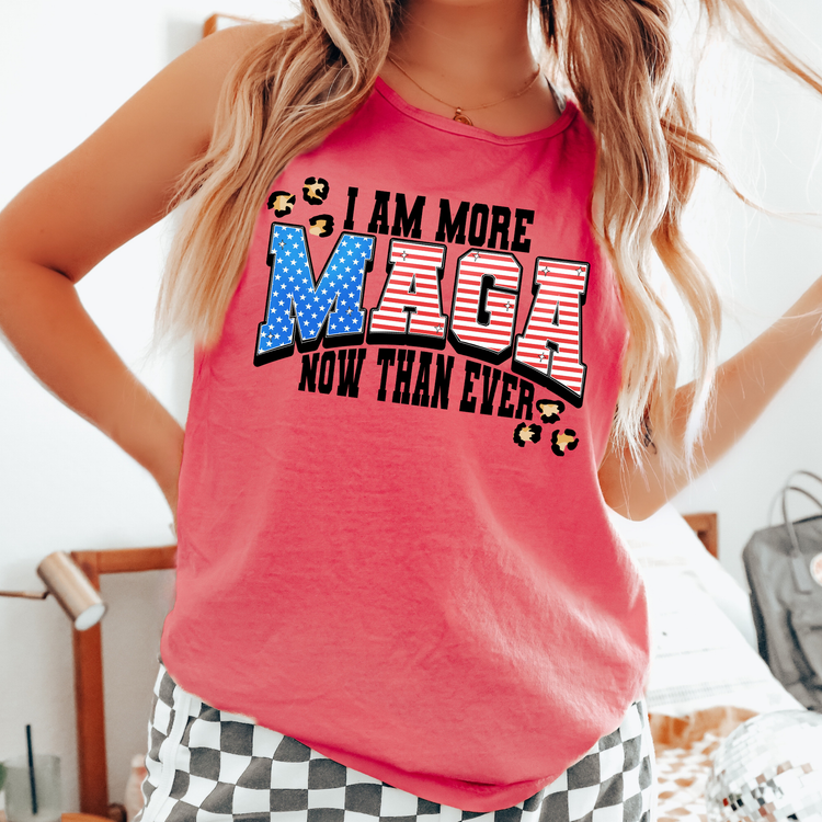 I'm More Maga Now Than ever Leopard Comfort Colors Tank Top