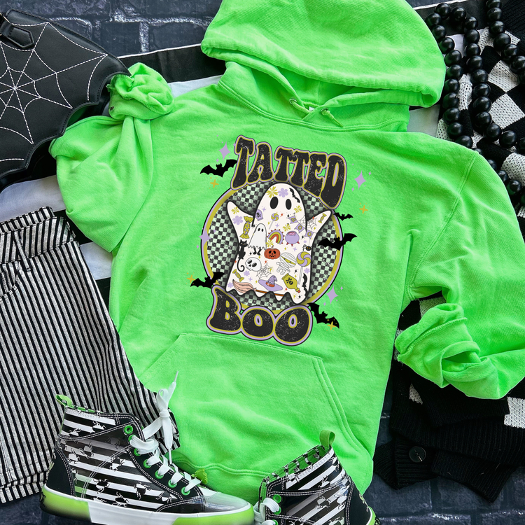 Tatted Boo Halloween Hoodie