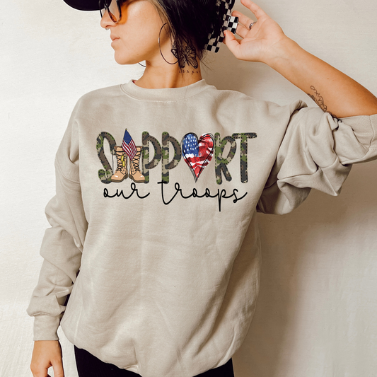 Support Our Troops Political Sweatshirt