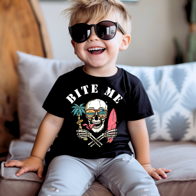 Bite Me Kids Summer Graphic Tee