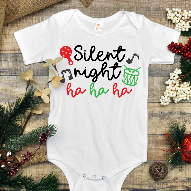 Silent Night Christmas Onesie