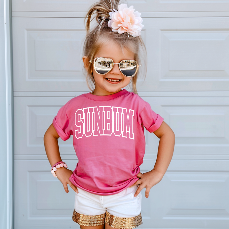 Sunbum white Kids Summer Graphic Tee