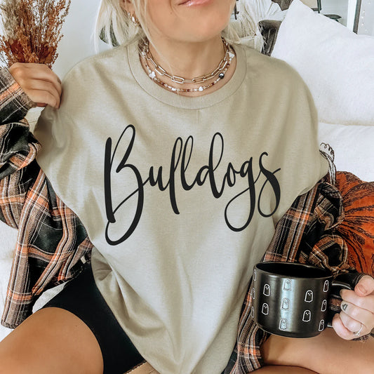 Bulldogs Minimalist School Spirit Graphic Tee