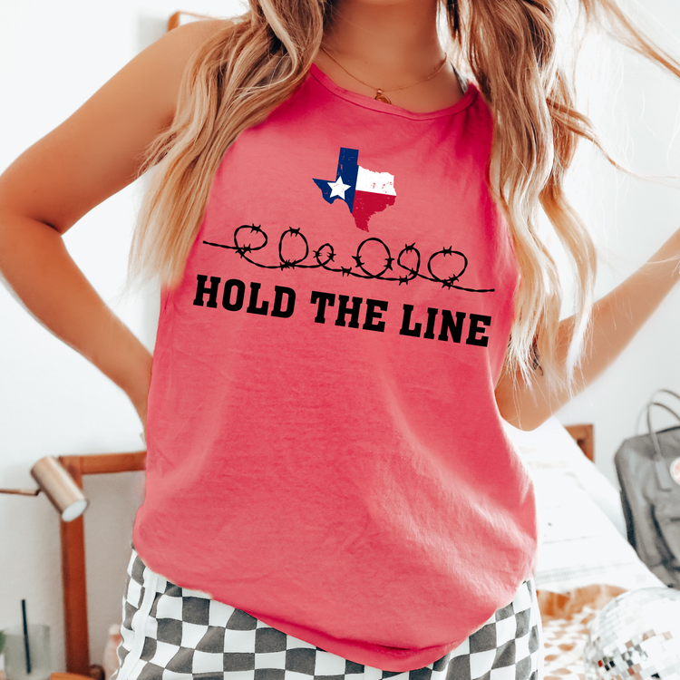 Hold The Line Comfort Colors Tank Top