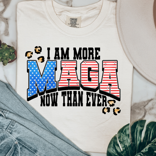 I'm More MAGA Now Than Ever Leopard Comfort Colors Graphic Tee