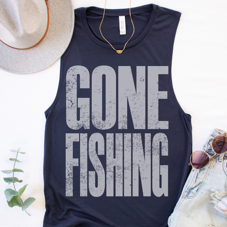 Gone Fishing Tank Top