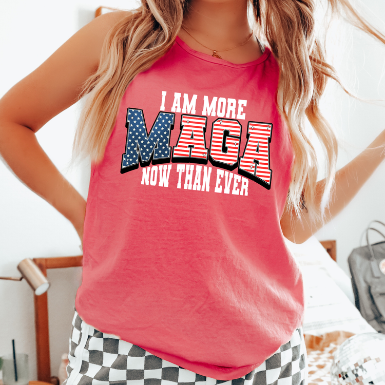 I'm More MAGA Now Than Ever White Comfort Colors Tank Top