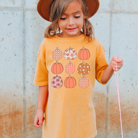 Pumpkin Variation Comfort Colors Youth Fall Graphic Tee