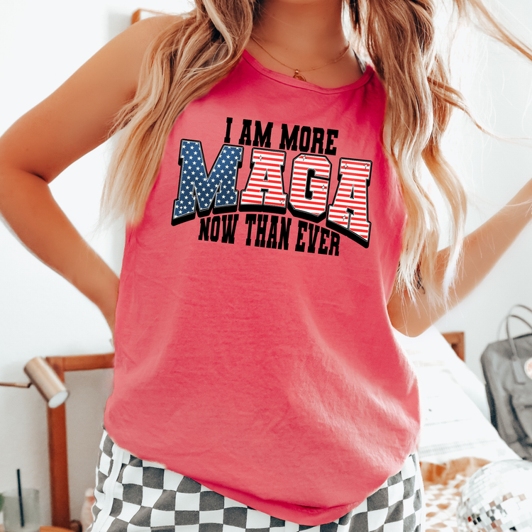 I'm More MAGA Now Than ever Black Comfort Colors Tank Top