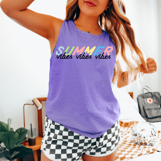 Summer Vibes Comfort Colors Tank Top