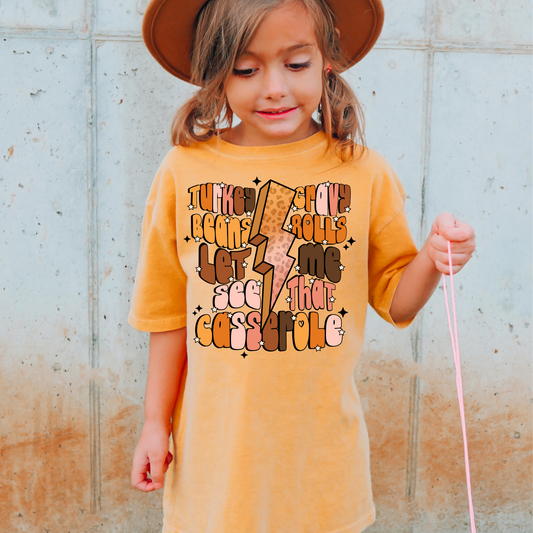 Leopard Lightning Bolt Comfort Colors Youth Fall Graphic Tee