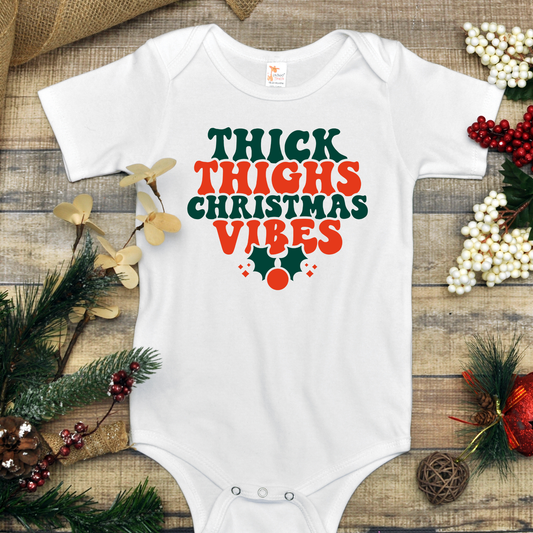 Thick Thighs Christmas Vibes Christmas Onesie