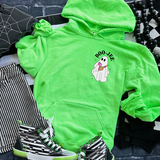 Boo Jee Ghost Pocket Design Halloween Hoodie