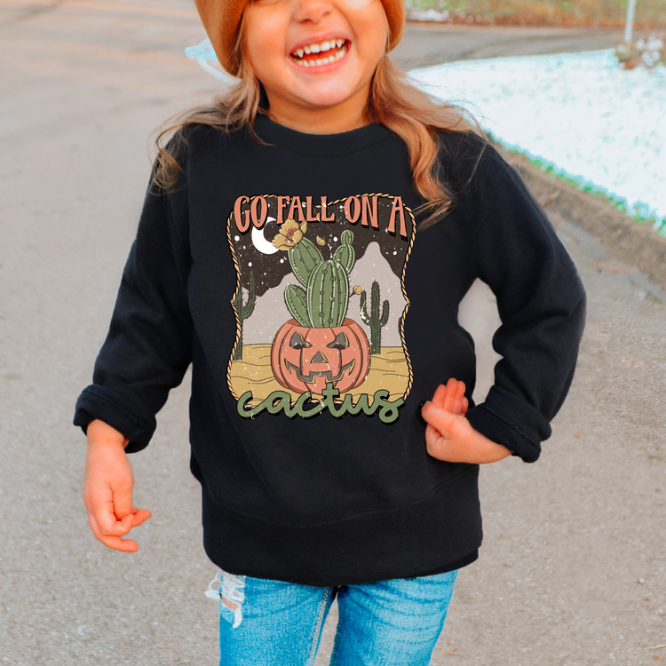 Go Fall On A Catus Kids Sweatshirt