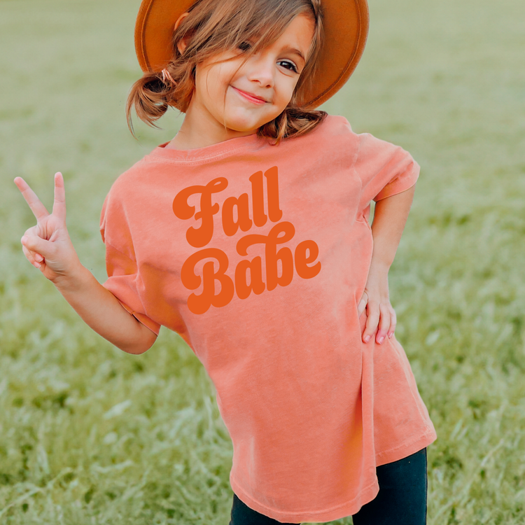 Fall Babe Comfort Colors Youth Fall Graphic Tee