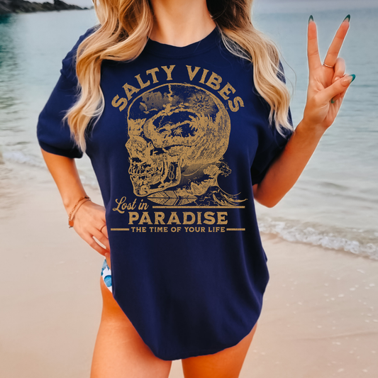 Salty Vibes Summer Comfort Colors Graphic Tee